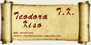 Teodora Kiso vizit kartica